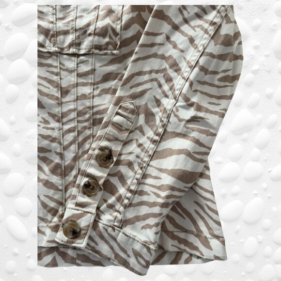 Kenzie Pebble Zebra Stretch Jacket S: XL NWT - Picture 7 of 12